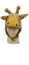 Hat Giraffe Hat velour hat funny hat novelty hat Animal Hat Jungle Hat