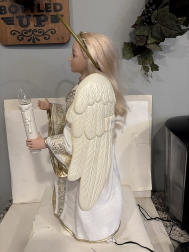 Vntg Holiday Creations 1995 Motionette Lighted Christmas Angel 23” Boxed RARE - Picture 11 of 24