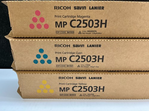 ORIGINAL RICOH MP C2503H SCHWARZ GELB CYAN, MAGENTA TONERKARTUSCHEN SET - Bild 5 von 14