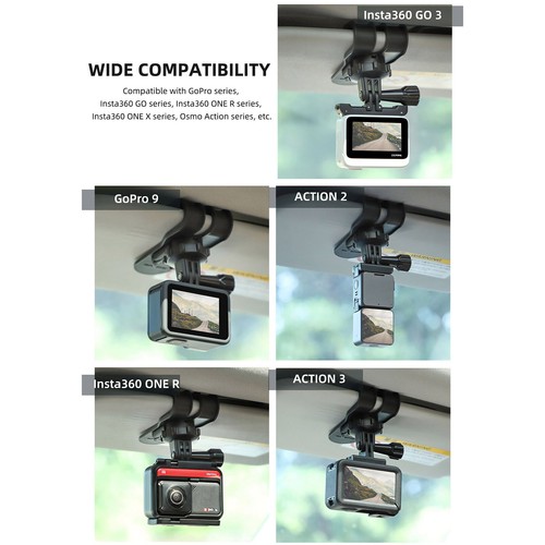 Sun Visor Camera Mount Sun Visor Camera Holder Phone Holder for insta360 GO 3S - Picture 11 of 15