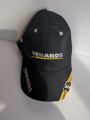 Menards #15 Black Strapback Racing Hat Cap 