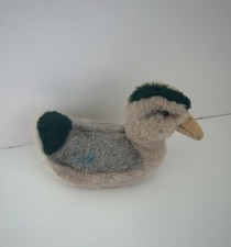 Steiff Tulla Mallard Duck With Squeaker 3205/15 8" Vintage Germany Squeaks