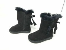 NEW Jumping Beans infant/toddler girls winter boots Madelaine black size 6T 45