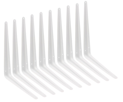 London Shelf Bracket WHITE **Pack of 10** Metal Type 75mm / 3'' to 350mm14''