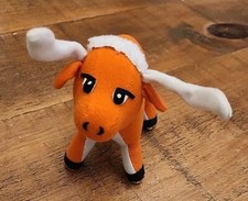 Vintage Dream Pets Bull Orange White Sawdust Stuffed Dakin  Co 5" USA 1974