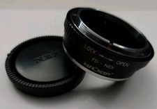 K F Concept Lens Mount Adapter FD -NEX, Comp. for Canon FD FL Lens to NEX w/cap