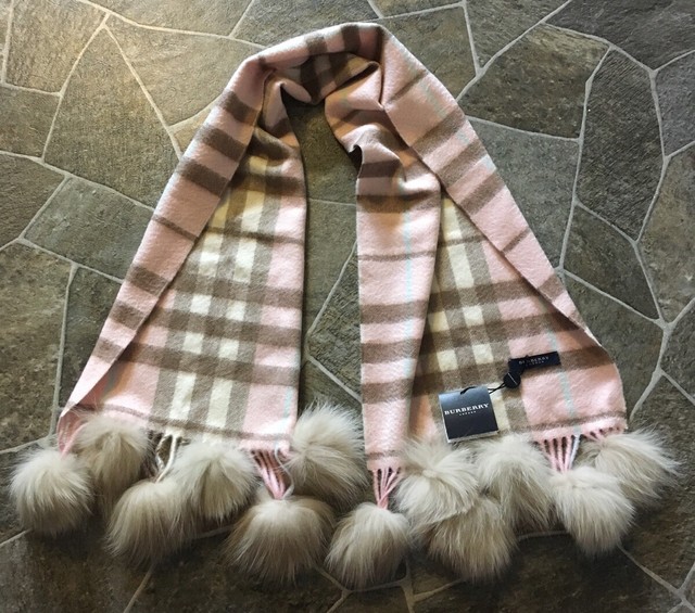 burberry pink plaid scarf