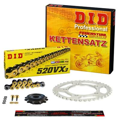 Kettensatz Yamaha XT 660 X (DM01) DID EXTRA verstärkt GOLD G&B, X-Ring, gummiert