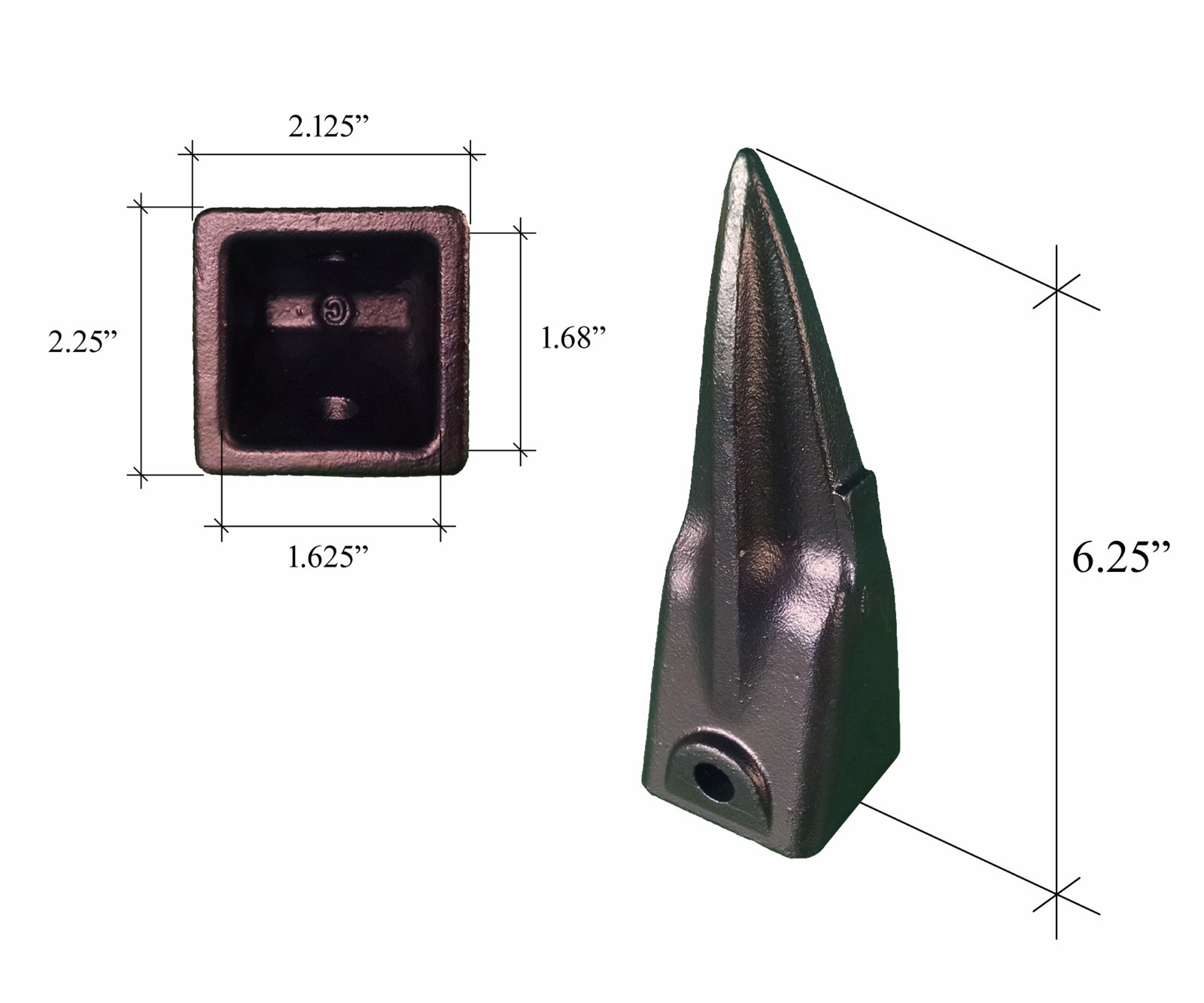 3 Mini Excavator Bucket Teeth, Weldon Shanks, & Pins X156TL
