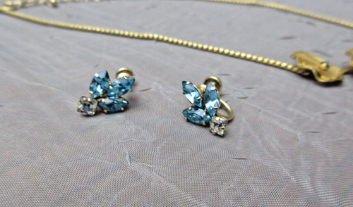 Vintage Drape Necklace 14K Gold Filled w/Snake Chain 20" & 14KGF Star Earrings - Picture 7 of 10