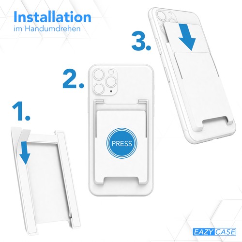 EAZY CASE Uchwyt na karty Uchwyt na telefon komórkowy EC Karty Uchwyt Komora na karty Etui na karty - Zdjęcie 4 z 13