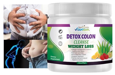 Powder Colon Cleanse & Natural Detox Constipation Relief orange broom your colon