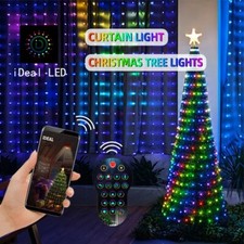 Led Curtain Lights Color , Changing APP Control Window String Lights, RGBIC,