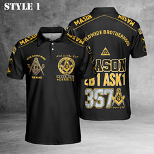 Custom Prince Hall Worldwide Brotherhood 3D All Over Print Polo Shirt Size S-5XL