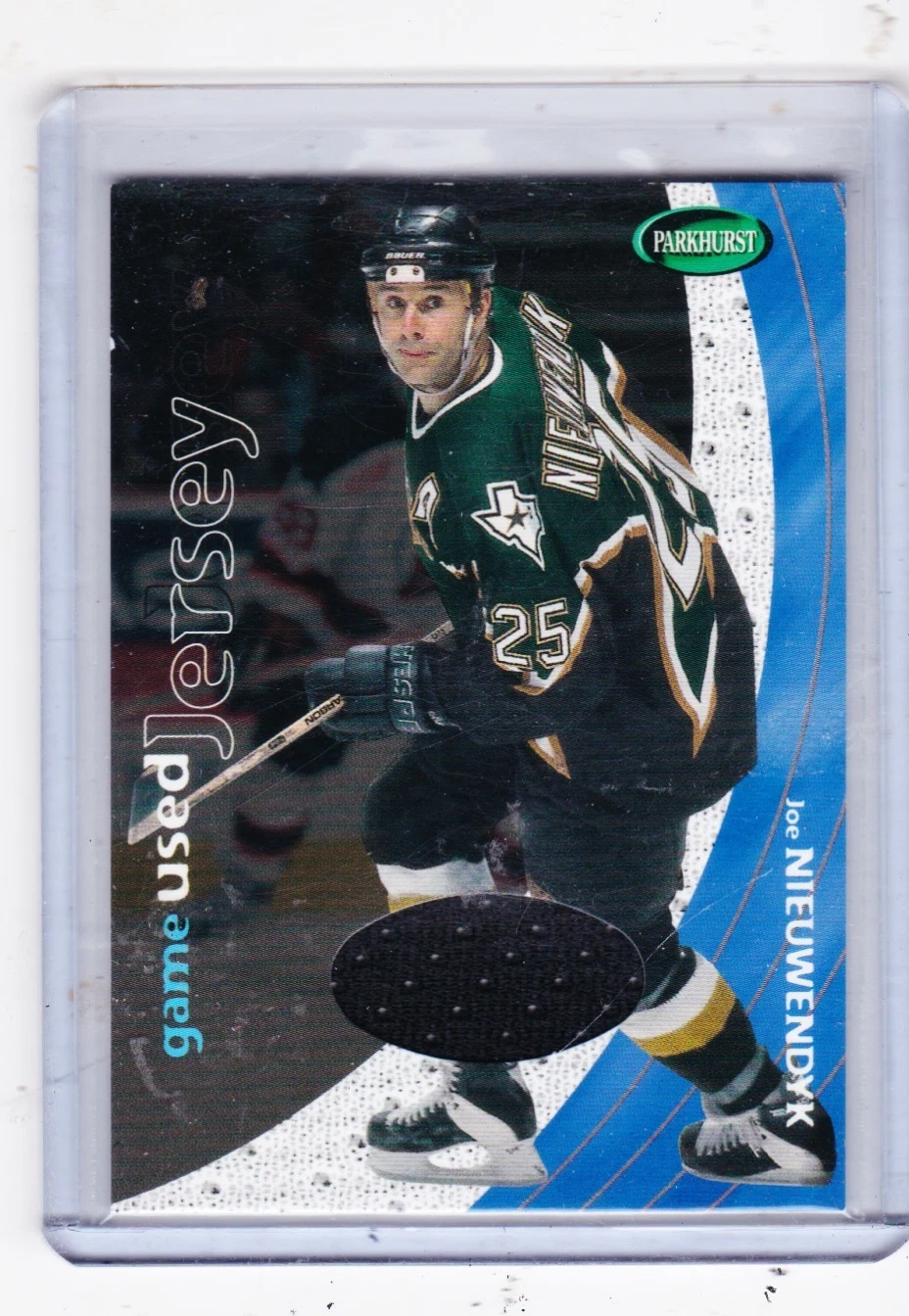 01-02 2001-02 PARKHURST MIKE MODANO GAME USED JERSEY PJ-58 DALLAS STARS