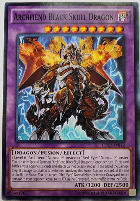 YUGIOH - Archfiend Black Skull Dragon - LDK2-ENJ42 - Unlimited Ed