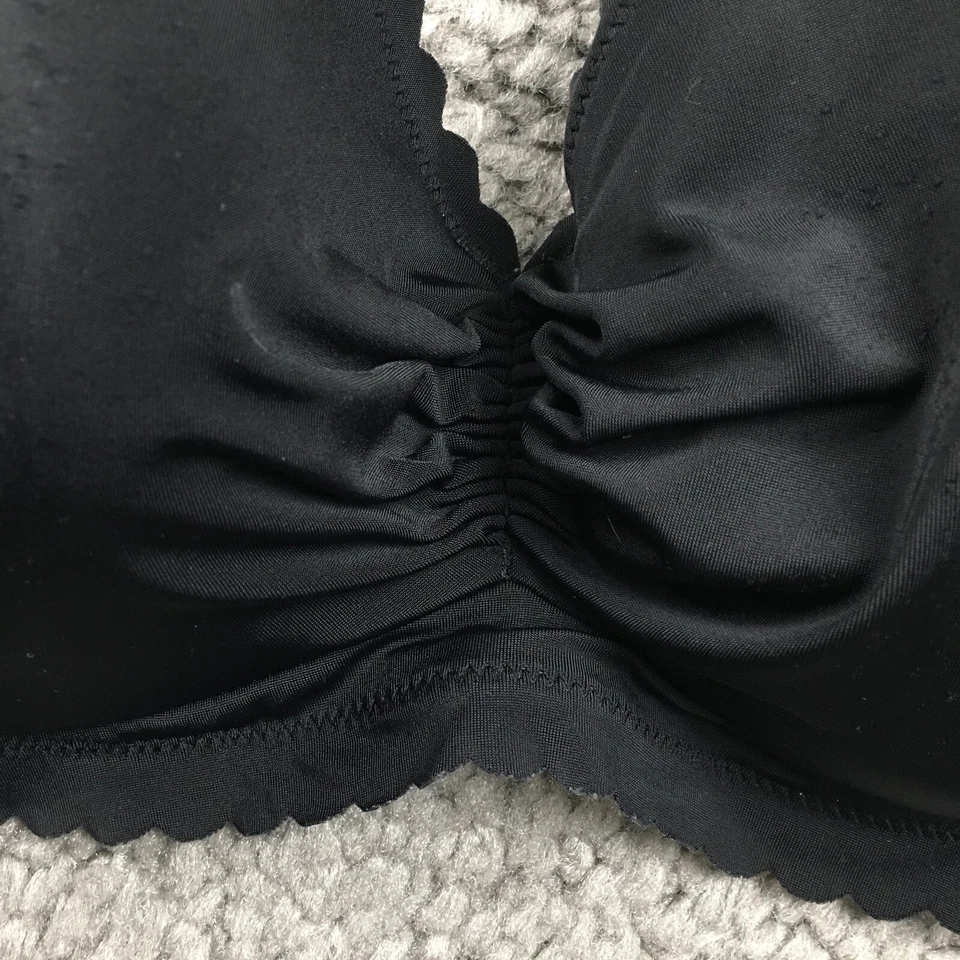 Top de bikini Victoria's Secret para mujer talla 34DD negro ajustado con lazo trasero nuevo sin etiquetas Foto 2 de 4