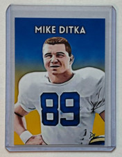 Mike Ditka Limited Edition Artist Signed "Pitt Panthers" Trading Card 1/10