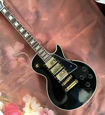 1957 Custom Shop Black Beauty Jazz Electric Guitar Gold Hardware Solid Mahogany