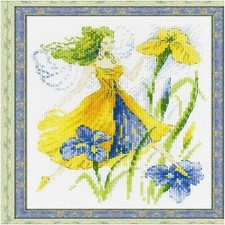 Sunshine Stitchery: Enchanting Fairy Cross Stitch Kit - 6"X8" 14 Count