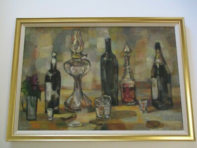 JAE CARMICHAEL PAINTING LARGE VINTAGE EXPRESSIONIST CALIFORNA MODERNISM 1950'S