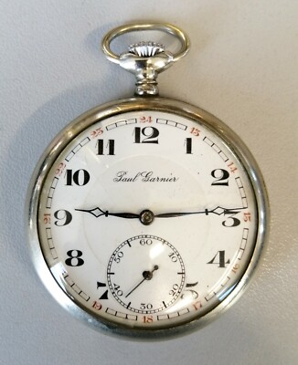 ANTIKE TASCHENUHR Paul Garnier Paris EPOCHE 1900 OLD POCKET WATCH Pocket