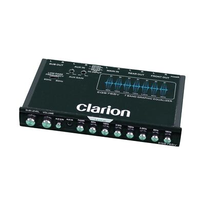 CLARION EQS755V 7-Band Car Audio 1/2-DIN Size Car Graphic  