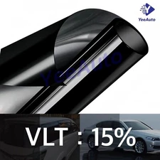Uncut 40"x100' FT 15% VLT Medium Dark 2Ply Window Tint Film Roll 15%