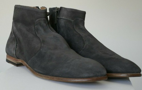 ELEVENTY Suede Zip Ankle BOOTS Size 10 EU 43 NEW w/ Box RARE retro Made in Italy - Picture 3 of 12