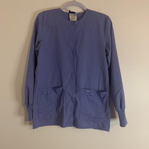 long sleeve button up scrub top