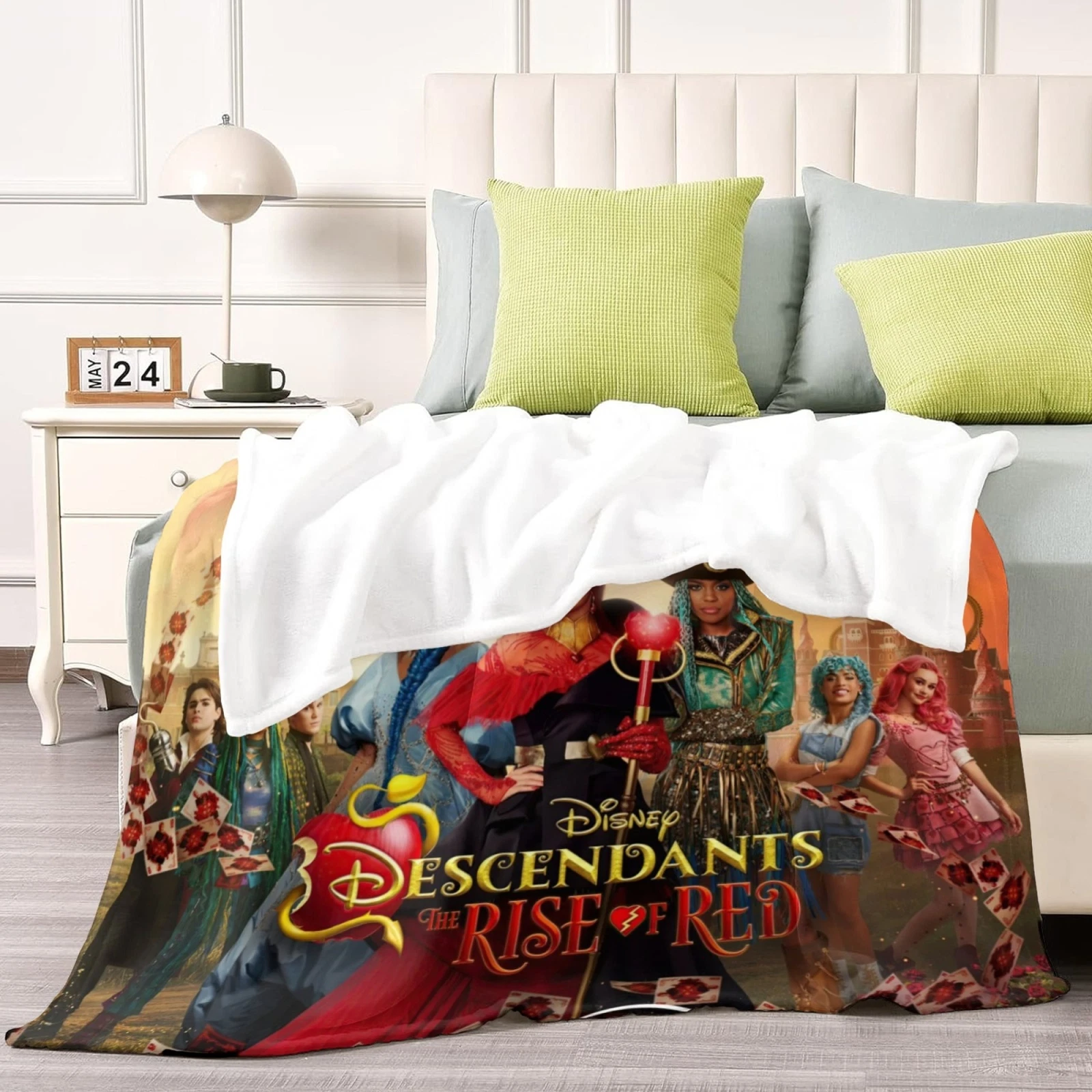 Descendants Red Flannel Blanket Soft Bed & Sofa Throw