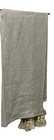 JOIE Throw Blanket Natural 100% Linen Beige Taupe Coastal  50" x 60" New Tassles