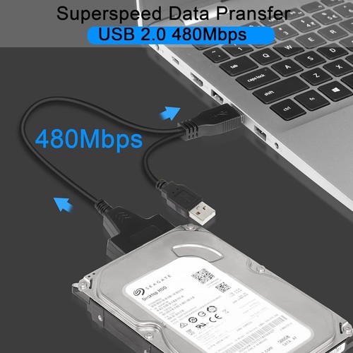 USB2.0 To SATA 2.5" 3.5" External HDD Hard Disk Drive Adapter Converter Cable - 第 5/8 張圖片