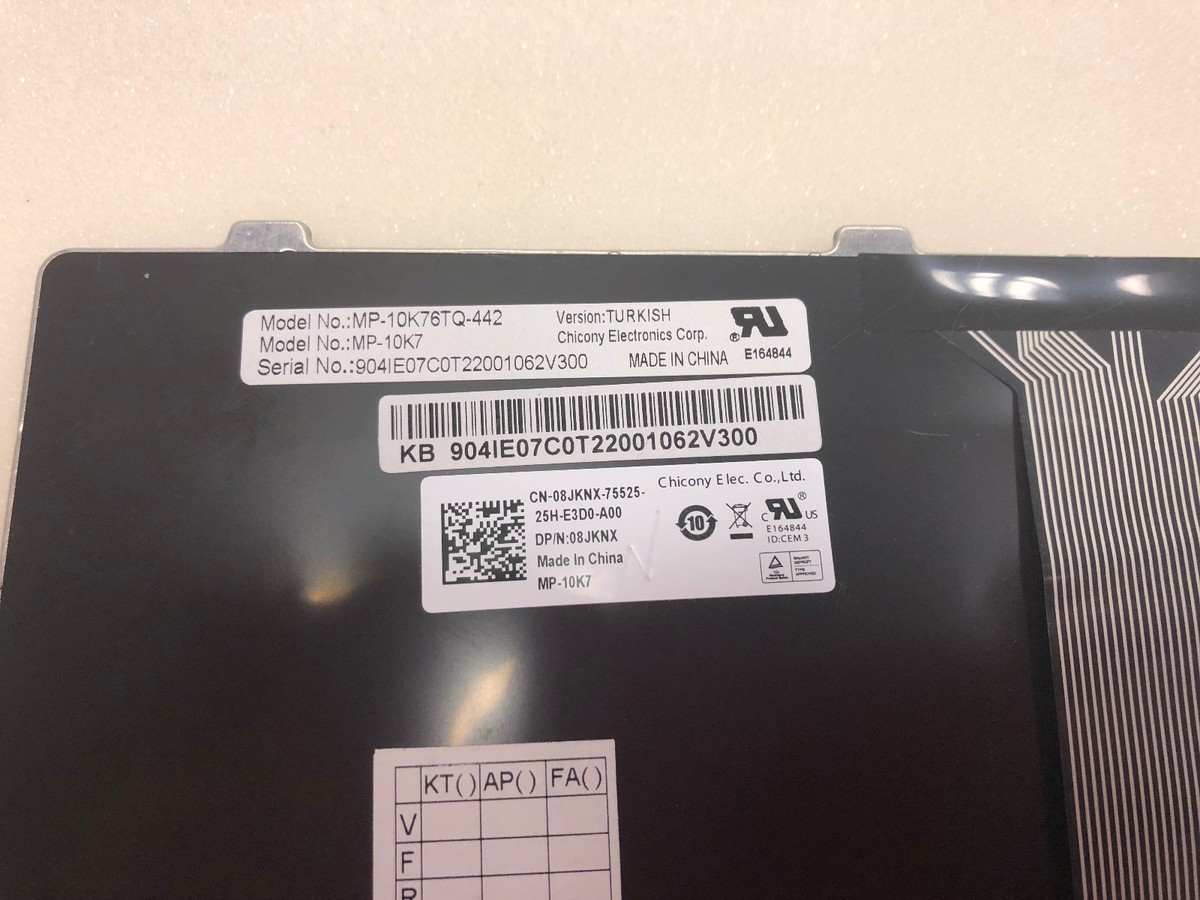 Turkish DELL Inspiron N5110 M5110 Keyboard 8JKNX 08JKNX | eBay