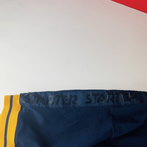 Starter Vintage Baseball Jersey Navy Blue Yellow Spellout Mens Size Large - Picture 4 of 9