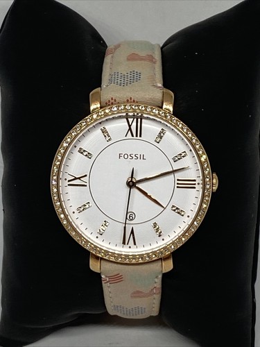 Leather Analog White Dial Quartz Watch 