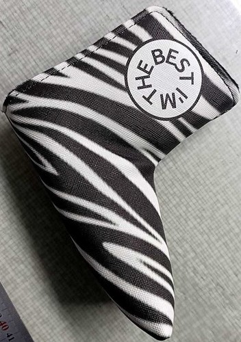 Premium Leather Golf Putter Head Cover Blade Shape. Magnetic Closure Color White - Picture 2 of 9