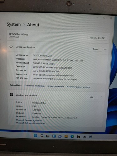 Lenovo ThinkPad E560 15.6" i7-6500U 2.50GHz 8GB RAM 500GB HDD Win 11 READ! #97 - Picture 2 of 8