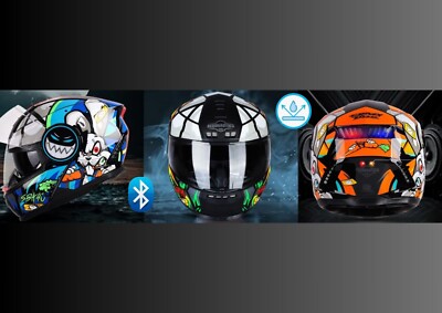 Steelbird SBH-40 Crazy Doe Full Face Double Visor Motorcycle