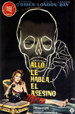the THIRD VOICE film noir MOVIE POSTER ''Allo...le habla el Asesino'' 20x30-PW0