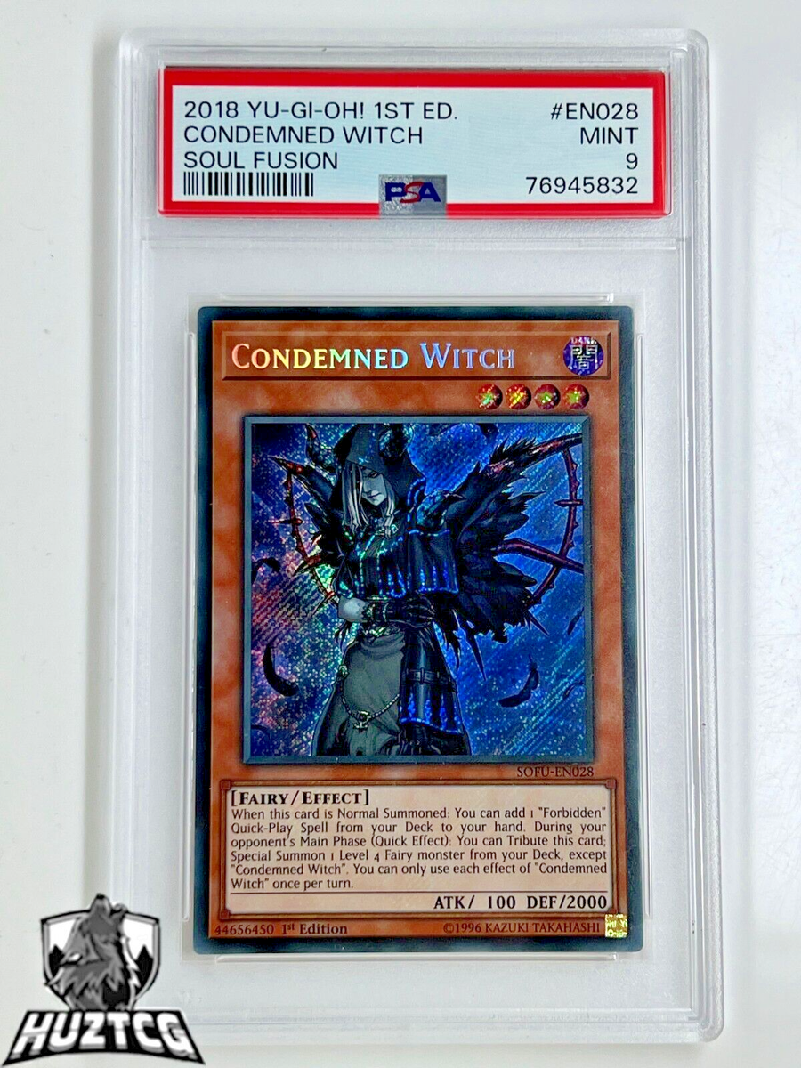 Yu-Gi-Oh! Condemned Witch Secret Rare - SOFU-EN028 1st Edition Soul Fusion Card