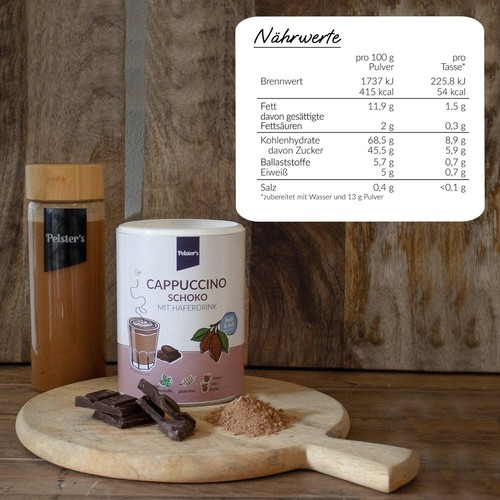 Pelster's Cappuccino Schoko mit Haferdrink - vegan & glutenfrei - pelsters - Bild 2 von 3