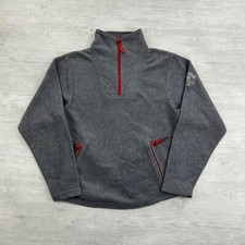 Vintage 90s Disney Winnie the Pooh 1/4 Zip Sweatshirt Size Small Gray Fleece