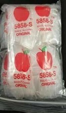 CLEAR 10,000 APPLE BRAND BAGGIES 5858-S  RESEALABLE 10000 5/8"x5/8" Small bag