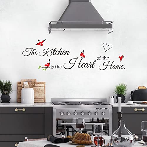 Wandtattoo „Kitchen Is The Heart“ – Wandspruch-Dekor In Vielen Farben & Größen, Abziehbar
