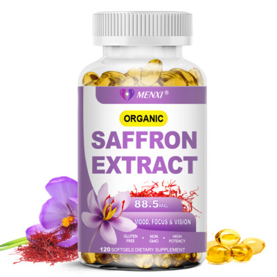 Saffron Extract 120 Capsules - 88.5mg Stress Relief & Mood Support  Antioxidant