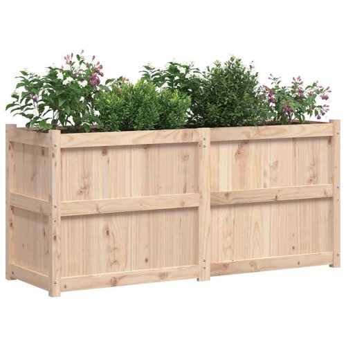 vidaXL Garden Planter 150x50x70 cm Solid Wood Pine UK - Picture 4 of 11