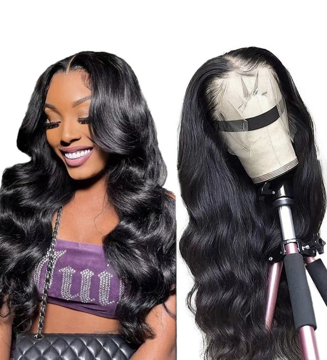Body Wave Lace Front Wigs Human Hair Pre Plucked 13x4 HD Lace