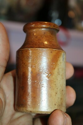 Antique, 3 3/8'', Stone Glazed, Ink Bottle, Item # A - 4489
