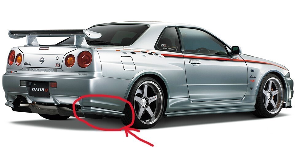NISMO Genuine OEM Rear Under spoiler Spats For Nissan Skyline R34